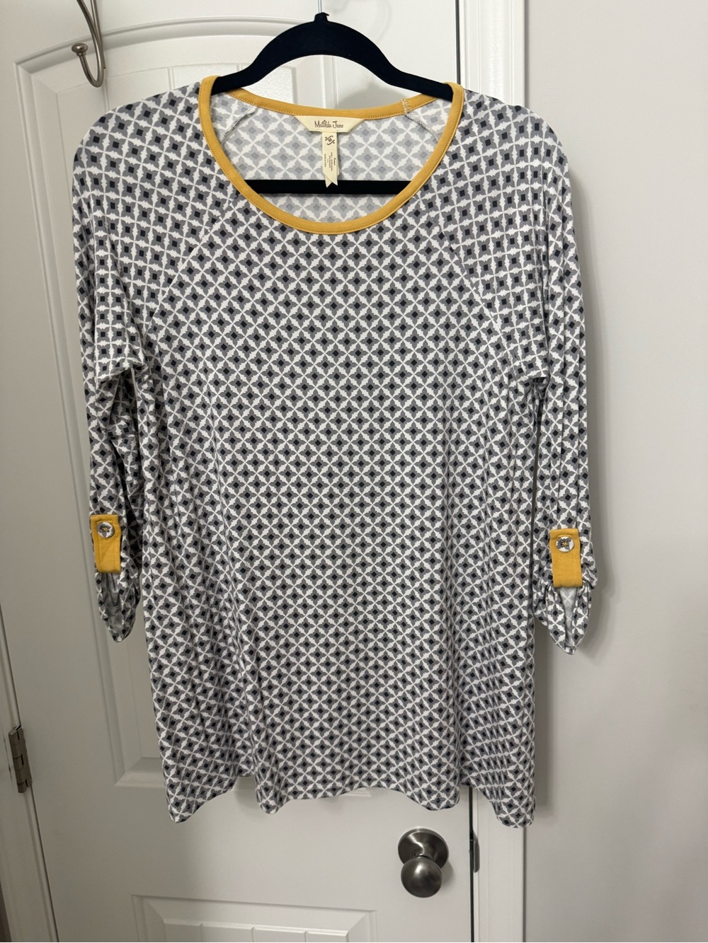Matilda Jane Gray & Yellow Geometric Print Tunic